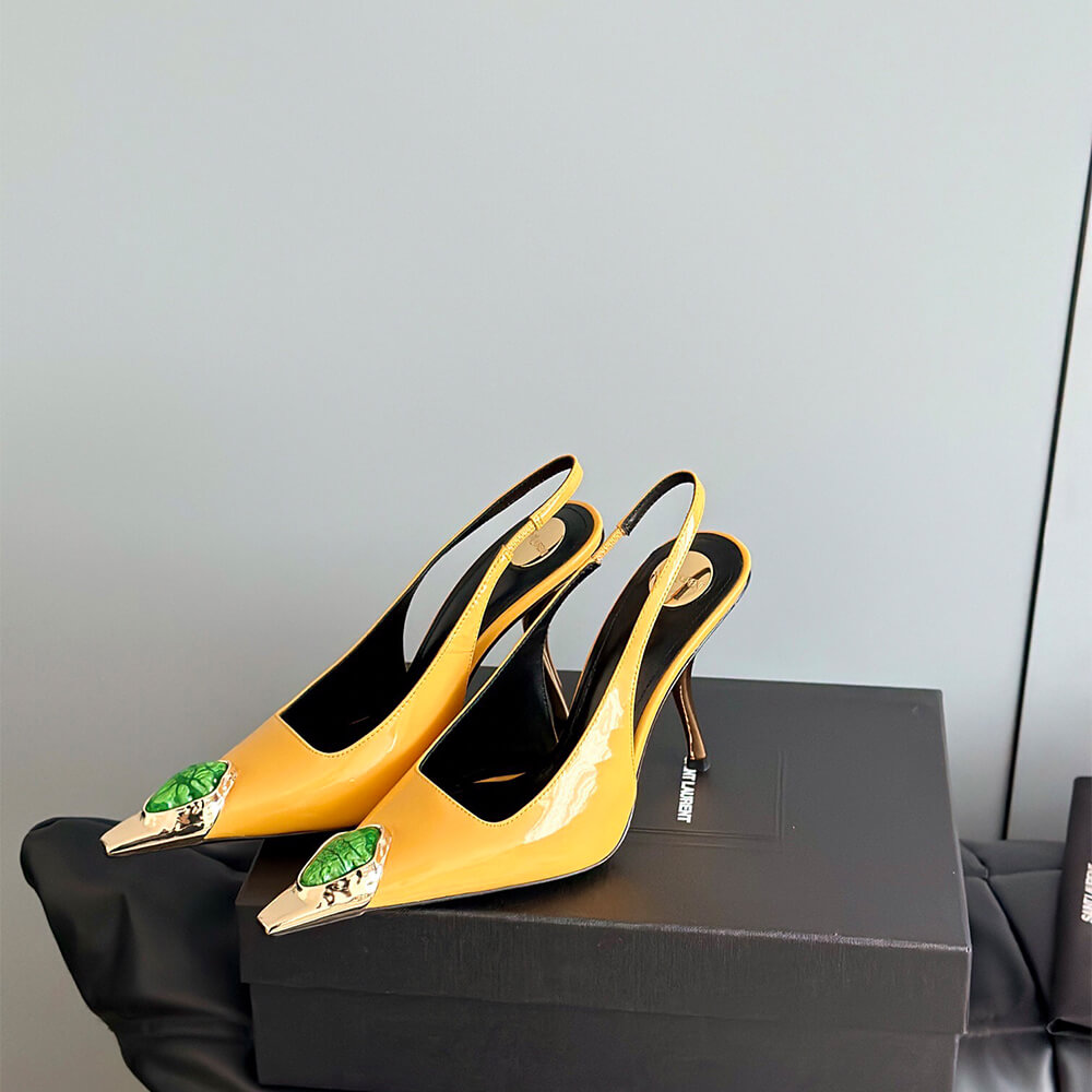YSL Loulou Slingback Pumps in Patent Leather